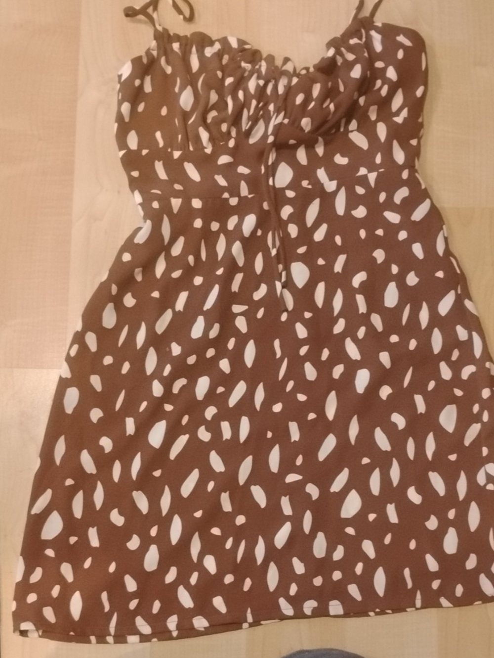 Park & Fifth Brown and White Spotted Mini Dress